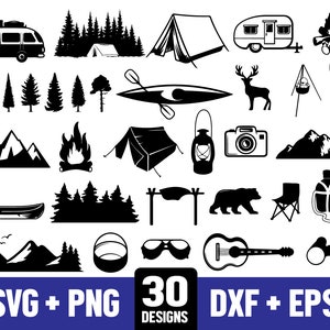 Camping svg Bundle, Camp Life svg, Camping Silhouette, Camping Cut File For Cricut, Camping svg, Camper svg, Adventure svg, Camp Cut File