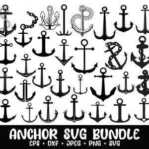 Anker svg Bundle, 45 Anker svg Bundle, Anker Clipart, Anker Silhouette, Anker Cricut svg, Cut File svg, digitaler Download