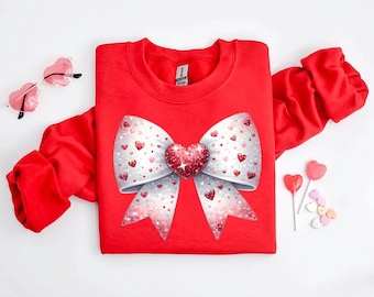 Heart Bow Coquette png, Valentine Design png, Valentines Day png, Valentine Bow Design png, Heart Love png, Love png, Bow Heart png