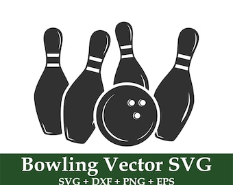 Bowling svg, Bowling Pin Outline, Bowling Ball svg, Bowling Clipart, Bowling Silhouette, Bowling Cricut, Sports svg, Sports Clipart
