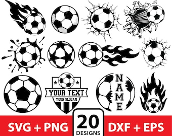 20 Soccer svg Bundle, Soccer Ball svg Bundle, Soccer svg, Soccer Ball Monogram svg, Sports Clipart, Soccer svg Bundle, Soccerball Silhouette