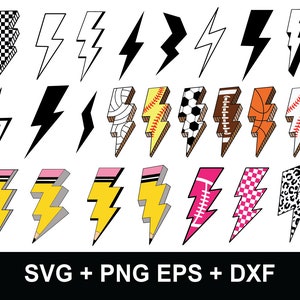Lightning svg Bundle, Lightning Bolt svg Bndle, Lightning Silhouette, Lightning Clipart, Lightning Cut File For Cricut svg, Digital Download