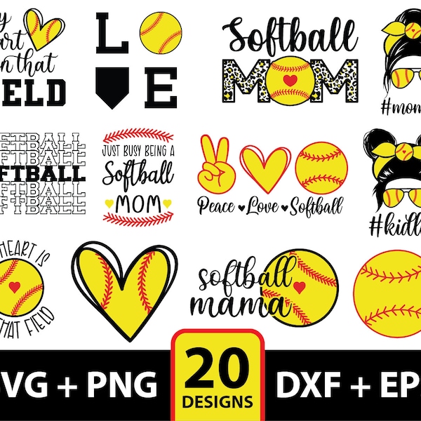 Softball Mom svg Bundle, Softball Mom Sublimation png, Softball Life svg, Softball Cut File, Softball Mom Life svg, Softball Mama Cut File