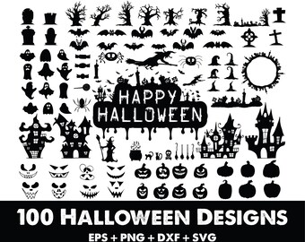 100 Halloween Bundle svg, Hand Drawn Halloween svg Bundle, Halloween svg Cut File, Halloween Clipart Bundle, Halloween svg Files For Cricut