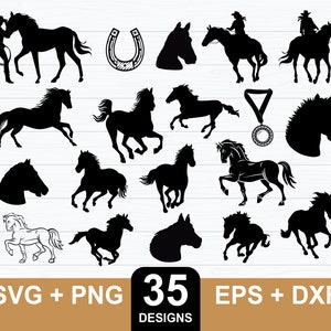 35 Horse svg Bundle, Horse Head svg, Horse svg, Horse Silhouette, Horse Cricut, Horse Vector, Cut File For Cricut, Digital Download