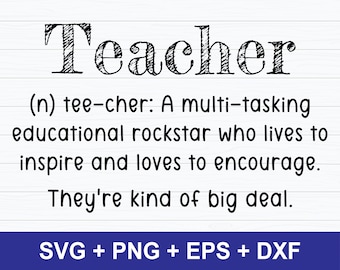 Teacher Definition svg, Teacher Life svg, Teacher Shirt svg, Teacher Silhouette, Teacher Cricut, Teacher Cut File, Digital Download