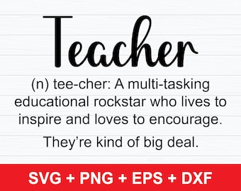 Teacher Definition svg, Teacher Life svg, Teacher Shirt svg, Teacher Silhouette, Teacher Cricut, Teacher Cut File, Digital Download