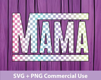 Checkered Mama png, Retro Checkered Mama png, Mom png, Mama png, Retro Checkered Mama png, Distressed Mama png, Retro Mama png Design