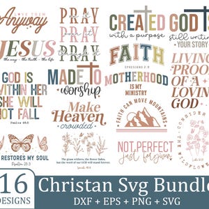 Christian svg Bundle, Christian Faith svg, Christian Sublimation PNG, Bible Verse svg, Bible Quote Design, Christian Quotes Bundle