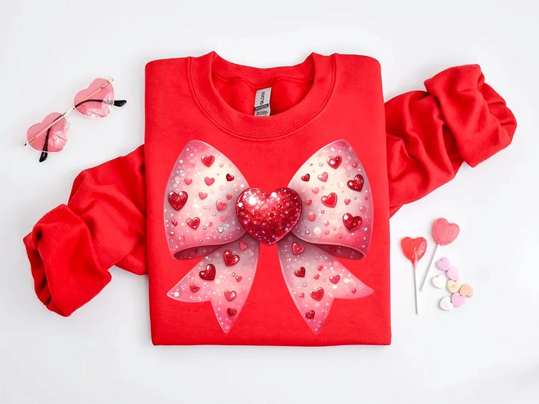Heart Bow Coquette Png, Valentine Design Png, Valentines Day Png ...
