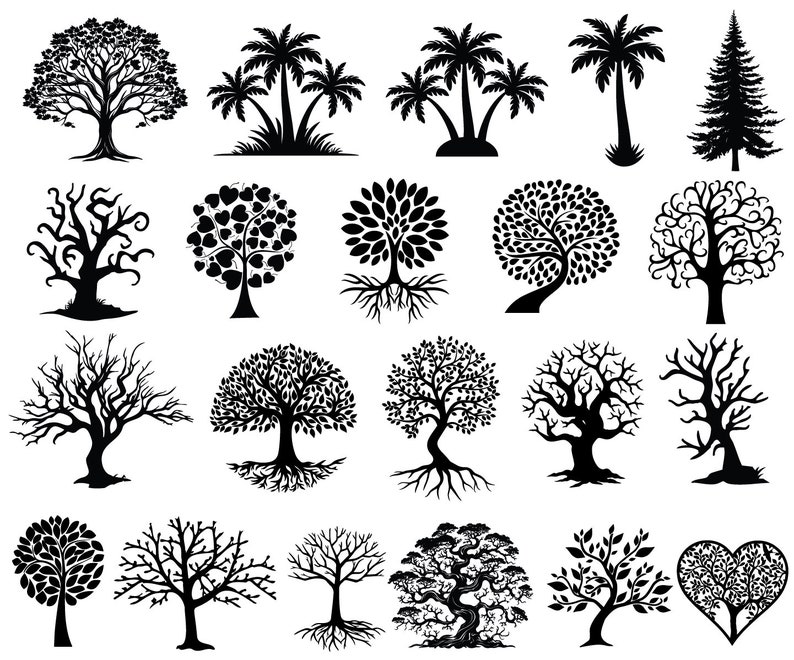 35 Tree Svg Bundle, Tree of Life Svg Bundle, Tree Bundle Svg, Tree of ...