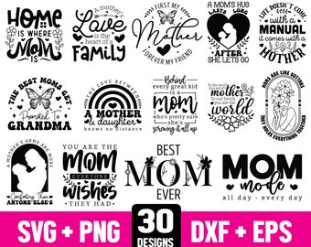 Mother's Day svg Bundle svg, Mama svg Bundle, Mom svg Bundle, Funny Mom svg, Blessed mama svg, Mom Life svg, Mum svg, Silhouette, Cut Files