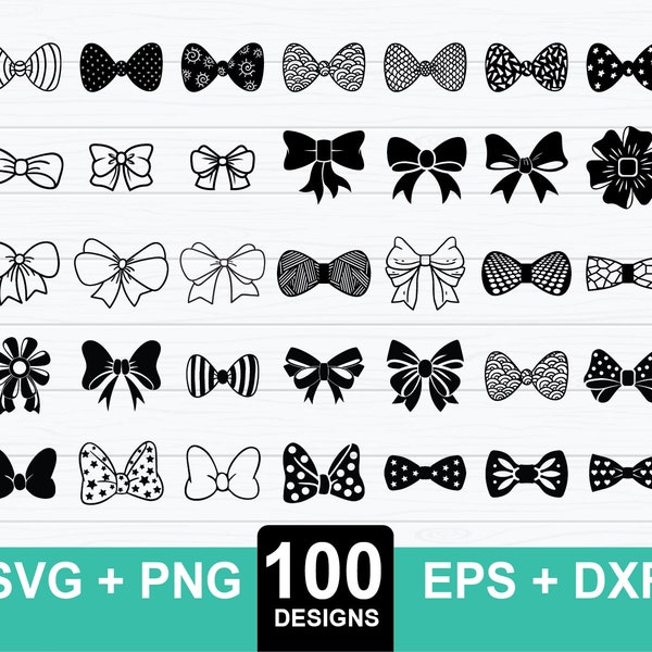 100 Ribbon Bow svg Bundle, Hair Bow svg Bundle, Hair Bow svg, Bow svg Files For Cricut, Bow Silhouette, Ribbon svg, Bow Vector, Bow Clipart