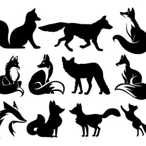 Renard Bundle svg, svg petit renard, svg animaux de la forêt, animaux de la forêt svg, renard mignon svg Bundle, renard svg fichiers Cricut, téléchargement immédiat, ensemble renard