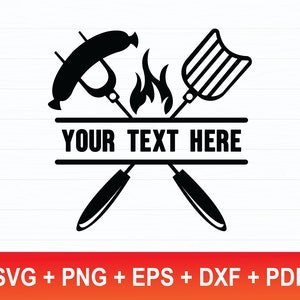 Grillen SVG, Grill Papa SVG, BBQ Signatur, Grill Master SVG, Chefkoch SVG, Grill Service, Grill Benutzerdefinierter Name, Schnittdateien für Cricut, Grill Monogramm svg