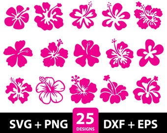 Hibiscus Flower svg, Hibiscus svg Bundle, Hawaiian Flower svg, Hibiscus svg, Tropical Clip Art, Flower svg Bundle, Hibiscus Cut File svg