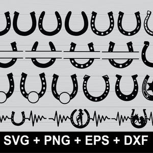 Horseshoe svg Bundle, Horseshoe Cricut, Horseshoe Silhouette, Horseshoe Clipart, Horseshoe Monogram, Horseshoe Custom Name, Digital Download
