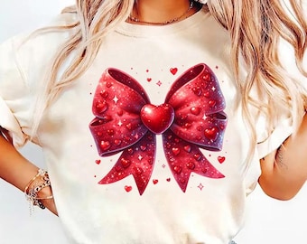 Heart Bow Coquette png, Valentine Design png, Valentines Day png, Valentine Bow Design png, Heart Love png, Love png, Bow Heart png