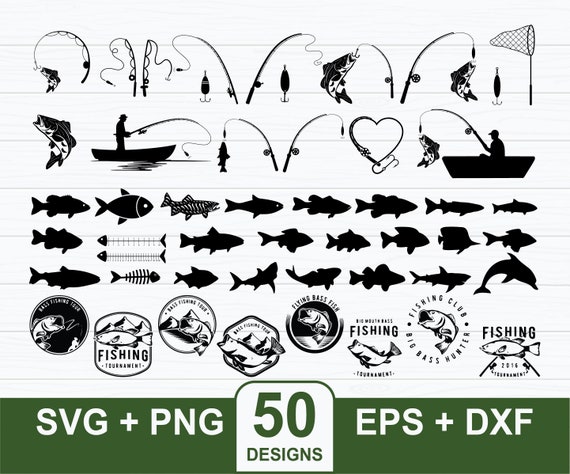 Fishing svg Bundle, Fish svg Bundle, Fishing Cut File, Fishing Silhouette, Hooker svg, Fisherman svg, Fish svg, Fishing Cricut Files for svg