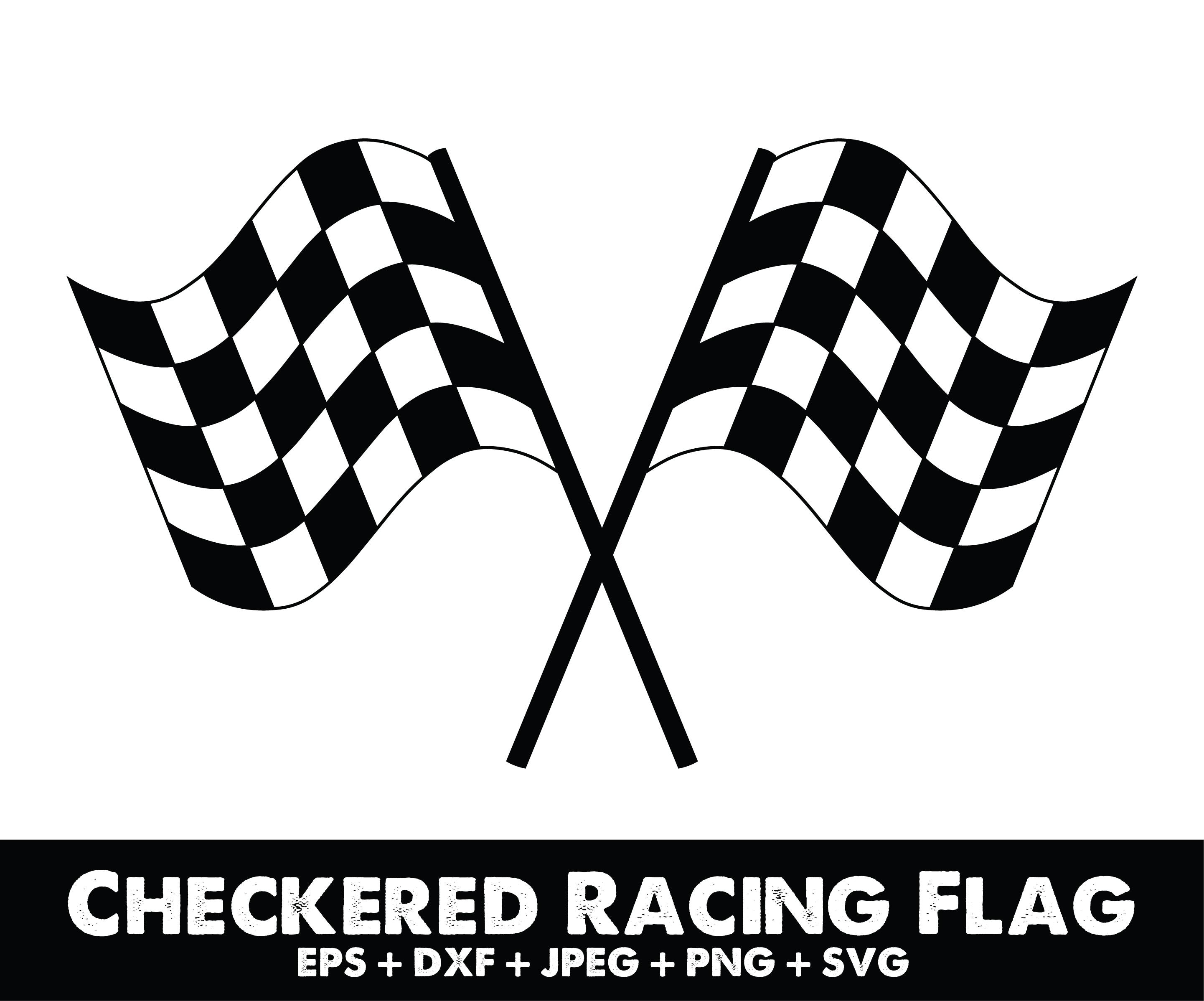 Racing Flag Svg, Checkered Racing Flag Svg, Racing Flag Silhouette