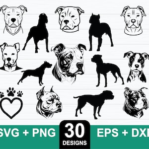 Pit bull svg Bundle, Pit bull Dog svg Bundle, Pit bull Quote svg, Pet&#39;s Love svg, Pit bull Clipart, Pit bull Cricut, Pitbull Silhouette