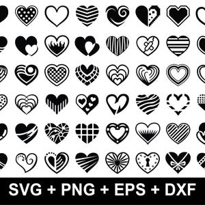 Heart Bundle svg, Heart Design Collection svg Bundle, Heart Silhouette, Heart Designs Cricut, Heart Cut File, Heart Cricut, Digital svg