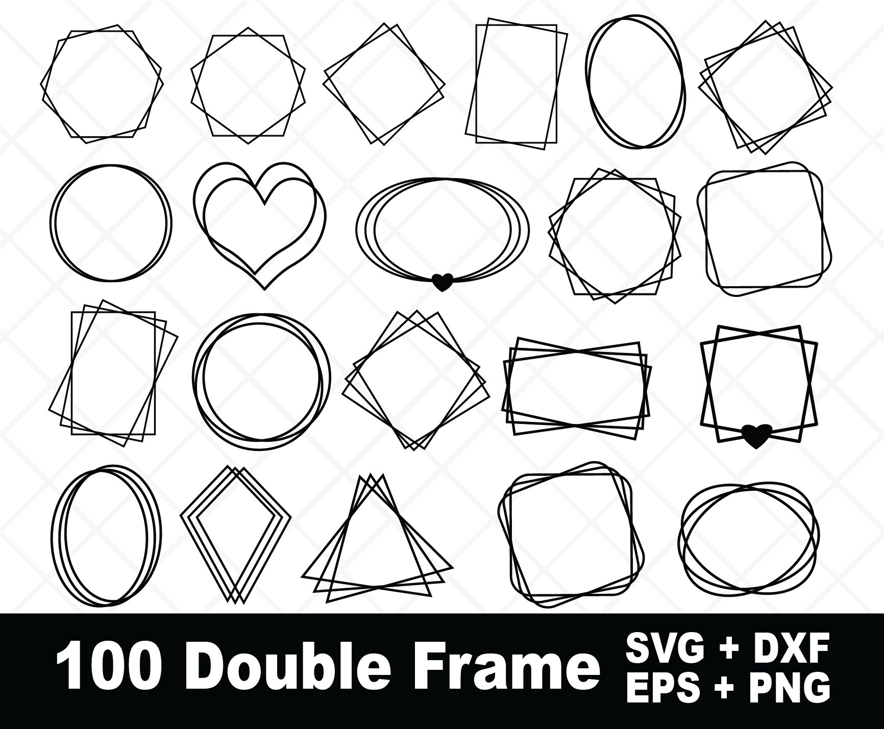 Double Frames Svg, Decorative Elements Svg, Ornaments Svg, Round Double ...