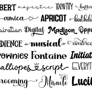 The Ultimate 200 Fonts, Procreate Font Bundle TTF Heart Font, Cricut ...
