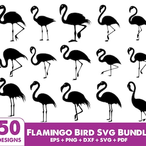 Flamingo svg Bundle, Flamingo Bird svg bundle, Flamingo Silhouette, Flamingo Cricut, Flamingo Clipart, Flamingo Cut File svg