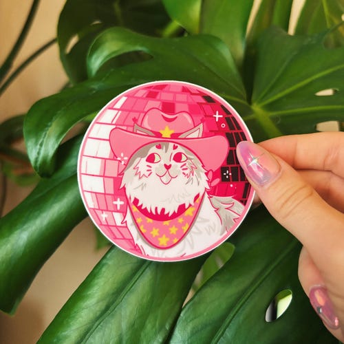 Disco Cat 3"Vinyl Sticker