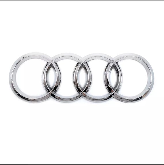 AUDI chrome 192MM Badges Emblem Best Quality Rings Front or rear A1 A2 A3 A4 A5 RS S3 S5 not curved