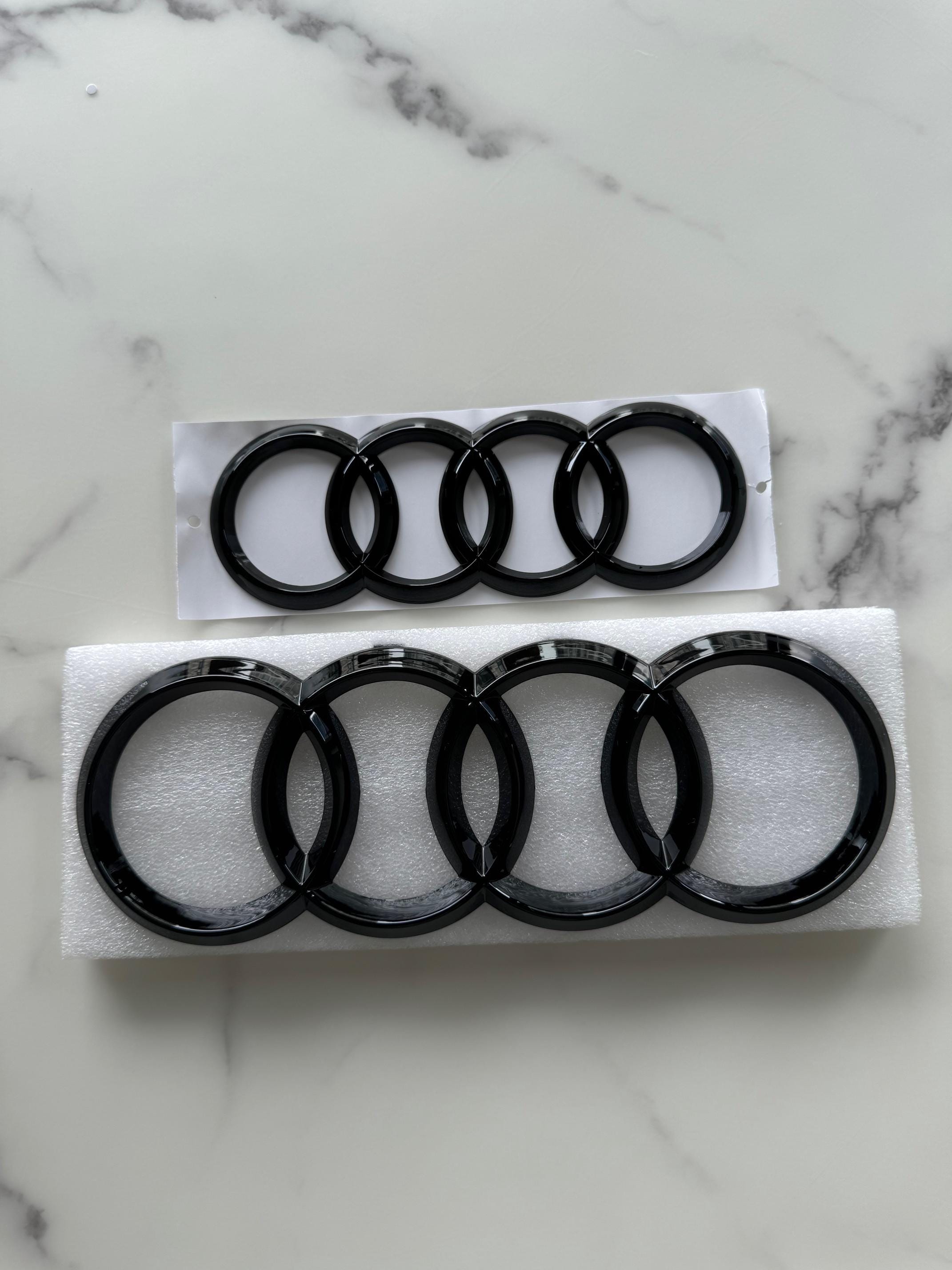 LOGO POSTERIORE AUDI Nero Lucido 192mm, A1 A3 A4 A5 Q3 TT, STEMMA - Foto 9