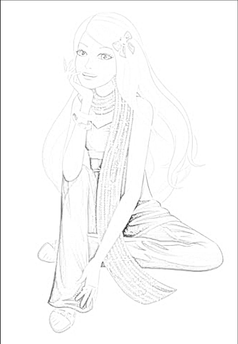 Barbie Colouring Book Etsy