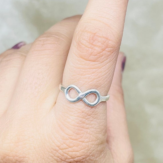 Infinity Silver Ring, 925 Sterling Silver Infinity Ring for Women