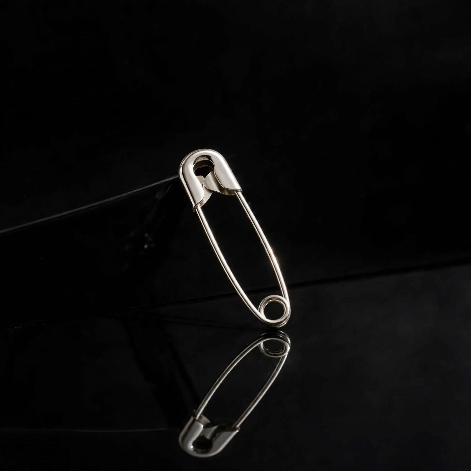 925 Sterling Silver Safety Pin Brooch, Minimalist Shawl Pin - Etsy