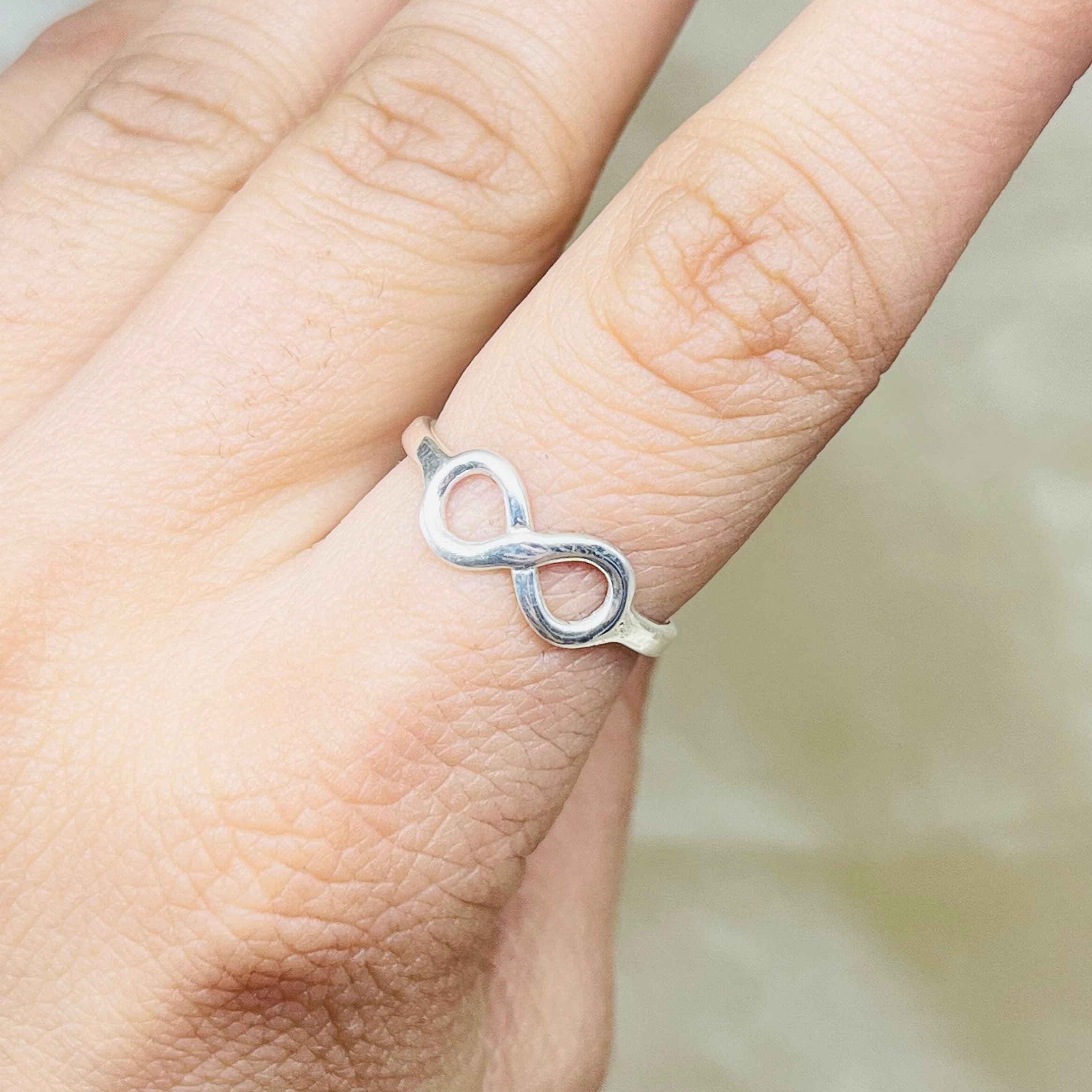 Infinity Silver Ring, 925 Sterling Silver Infinity Ring for Women