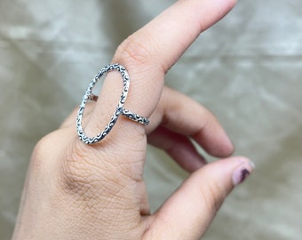 Sterling Silver O Ring, Simple O Ring, Open Circle Silver