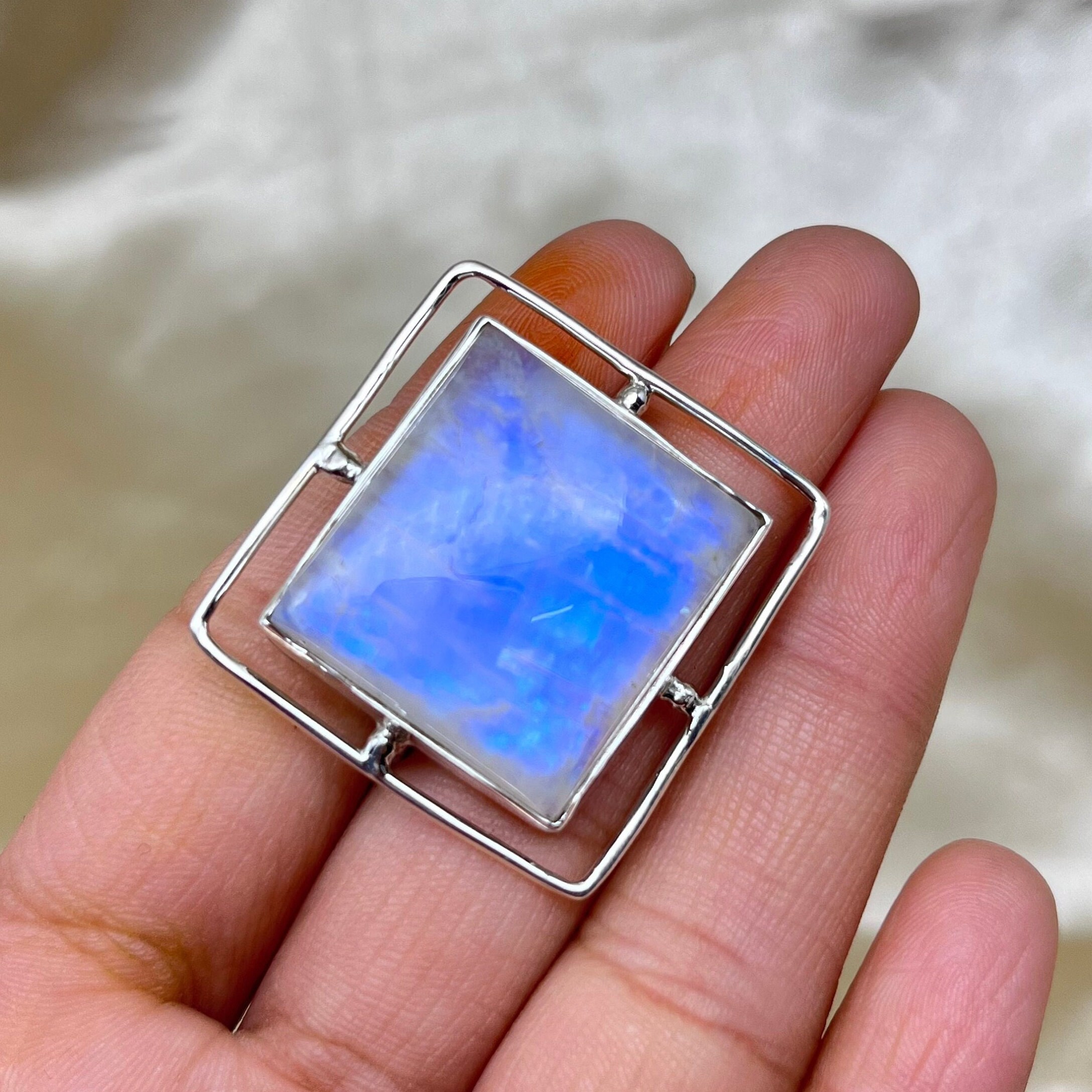 Broche Celtique Vintage - Argent Avec Cristaux Topaze Vert Et Rose - Parfait état