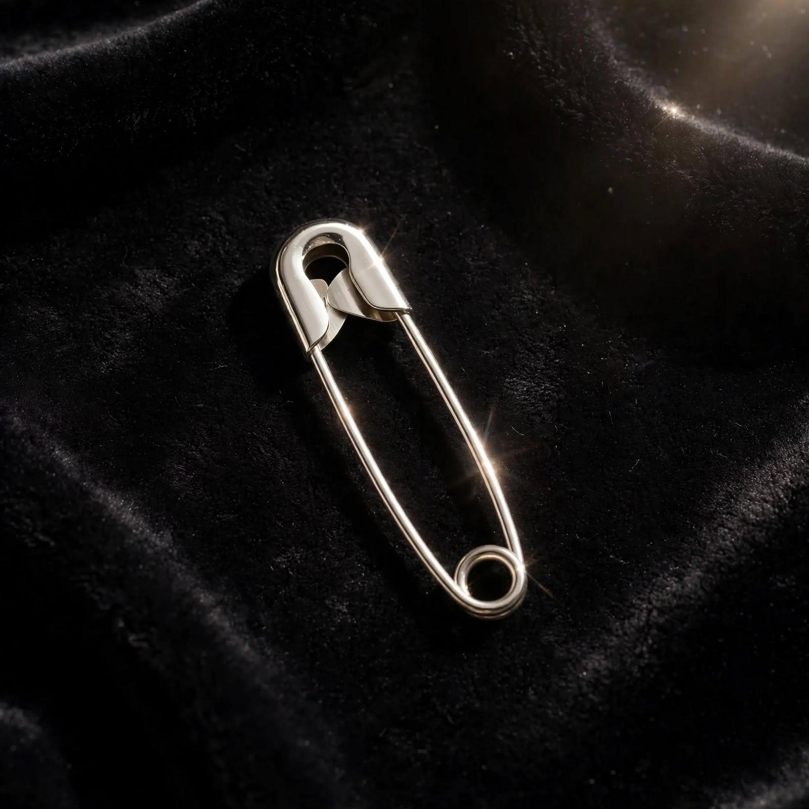 925 Sterling Silver Safety Pin Brooch, Minimalist Shawl Pin - Etsy