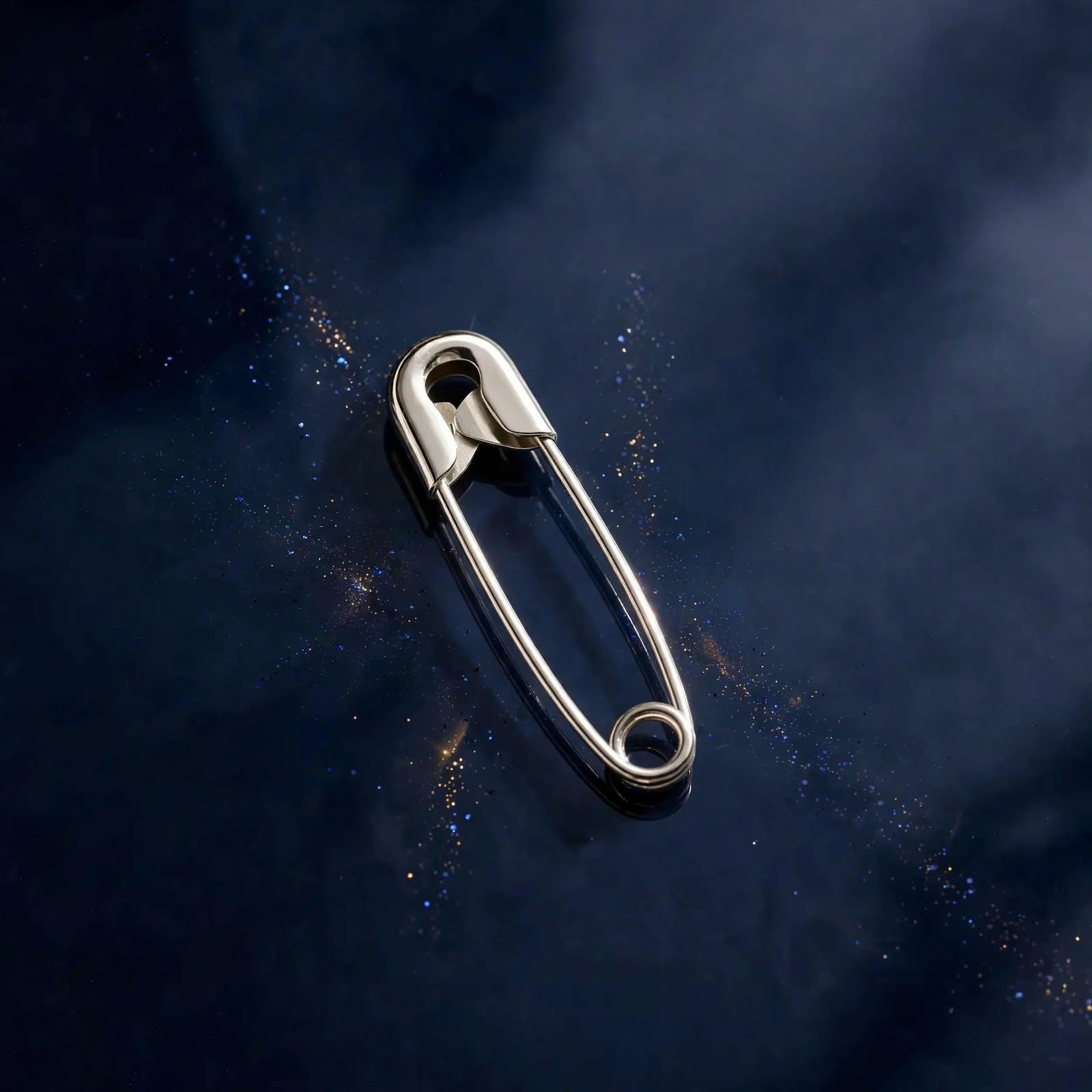 925 Sterling Silver Safety Pin Brooch, Minimalist Shawl Pin - Etsy