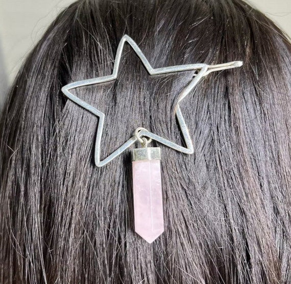 925ArtisanBohoJewels Star Silver Hair Pin Brooch, Vintage Silver Brooches, Silver Hair Stick Pin,Handmade Celtic Scarf Pin ,Boho Silver Scarf Brooch Gifts Ideas