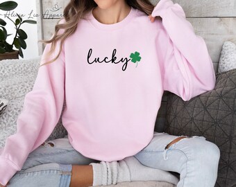Sudadera de la suerte, suéter Shamrock, suéter del día de San Patricio, ropa del día de San Patricio, día de San Patricio de la mujer
