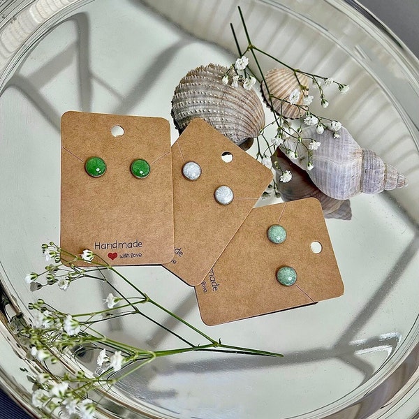 Handmade Resin Stud Earrings | Gift Idea | Birthday Gift | Christmas Gift | Elegant Earrings |