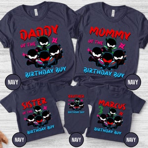 DesignByRome Personalized Ninja Kidz TV Birthday Shirt,Ninja Kidz Family Party Matching Shirt,Ninja Family Shirt,Birthday Gifts for Kids HANX06