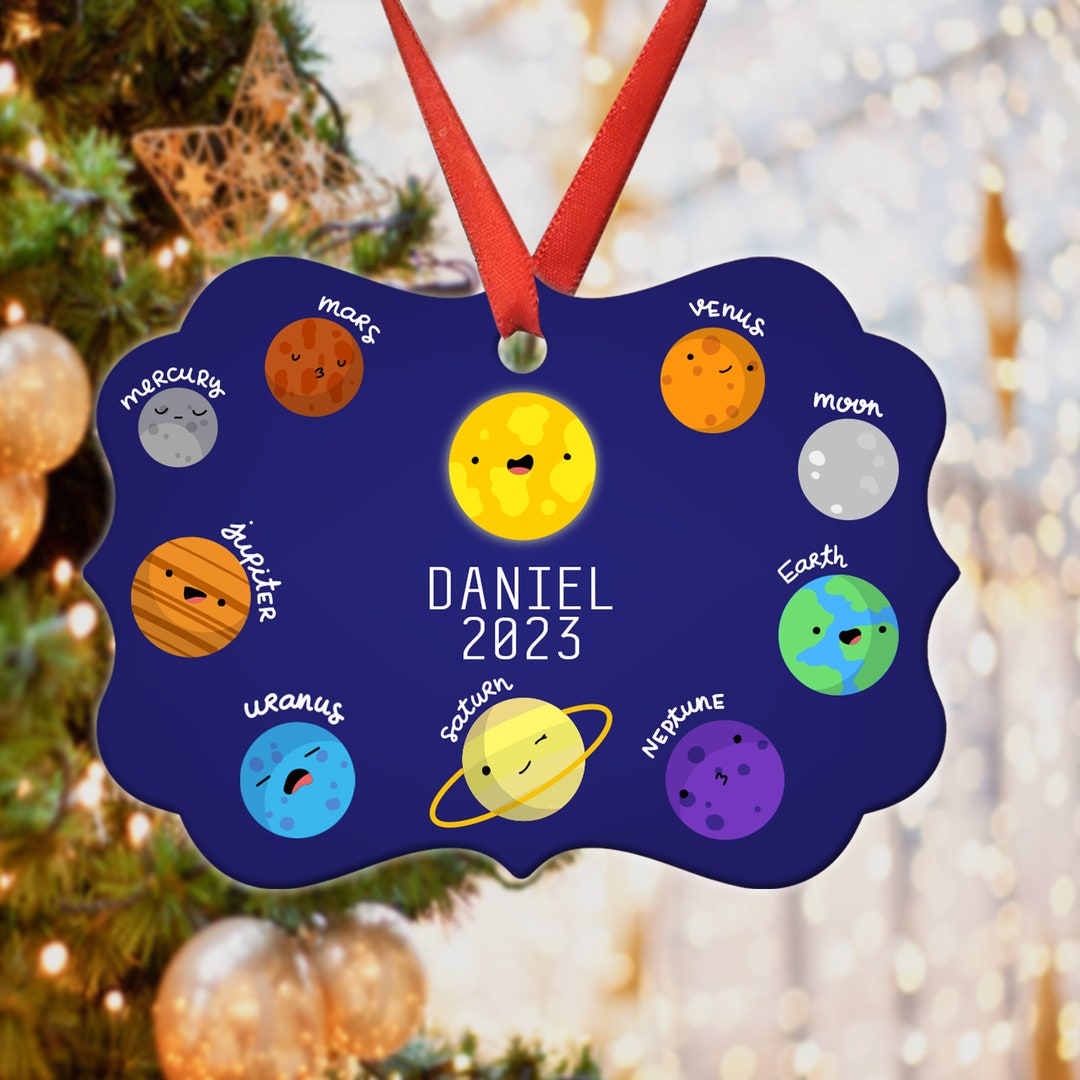 Outer Space Christmas Ornament Personalized Custom Etsy