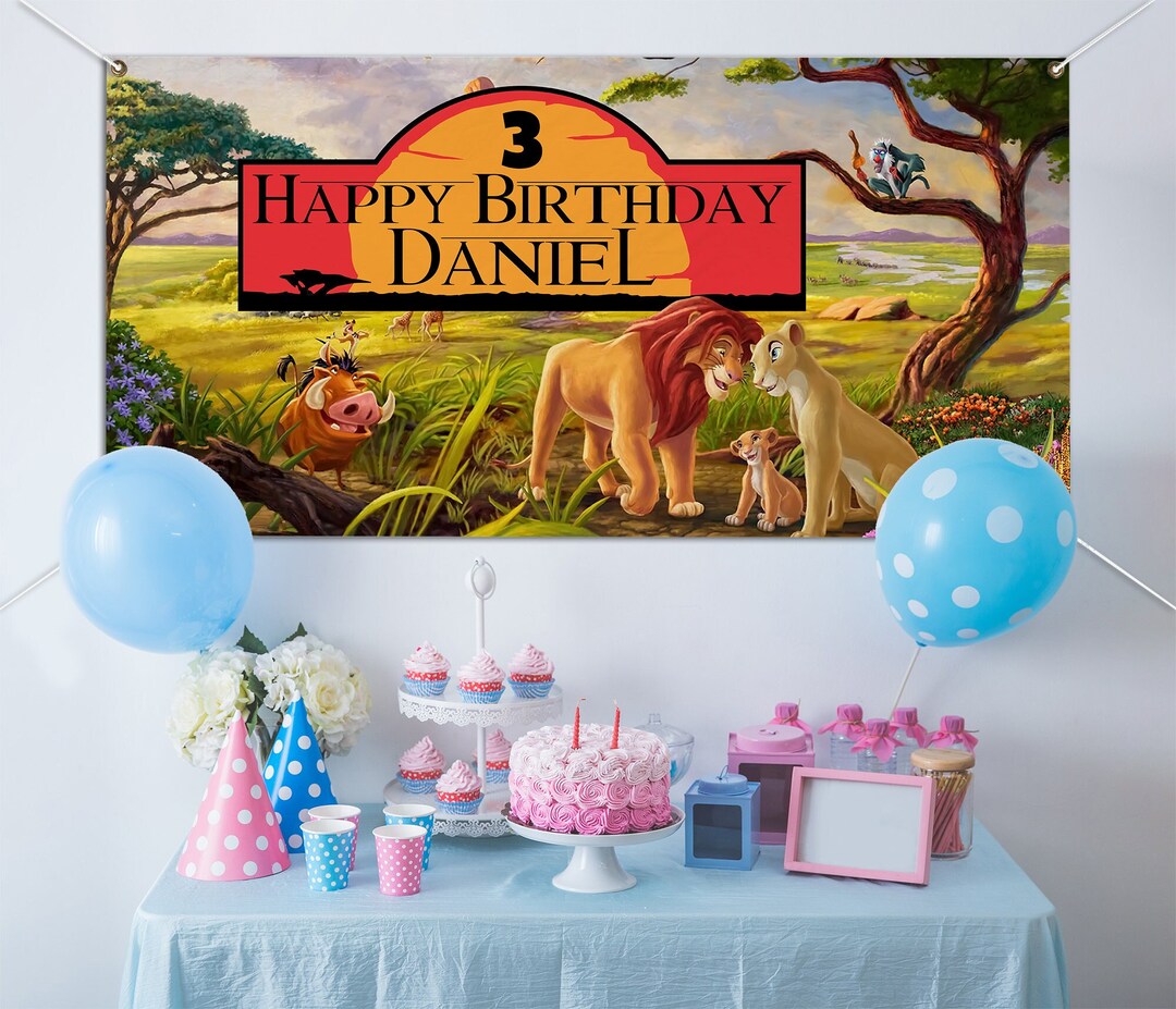 Lion King Family Birthday Backdrop/lion King Birthday Etsy