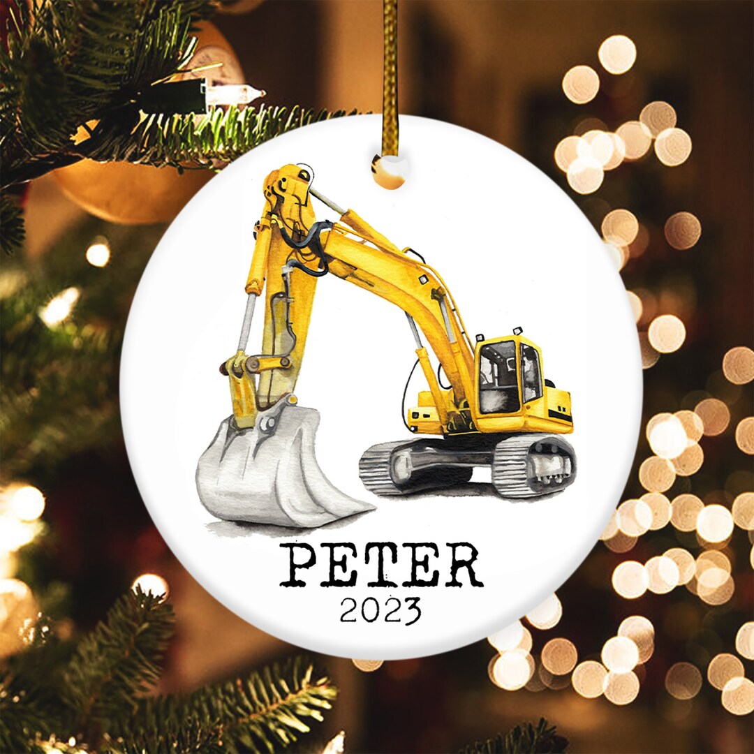 Excavator Christmas Ornament 