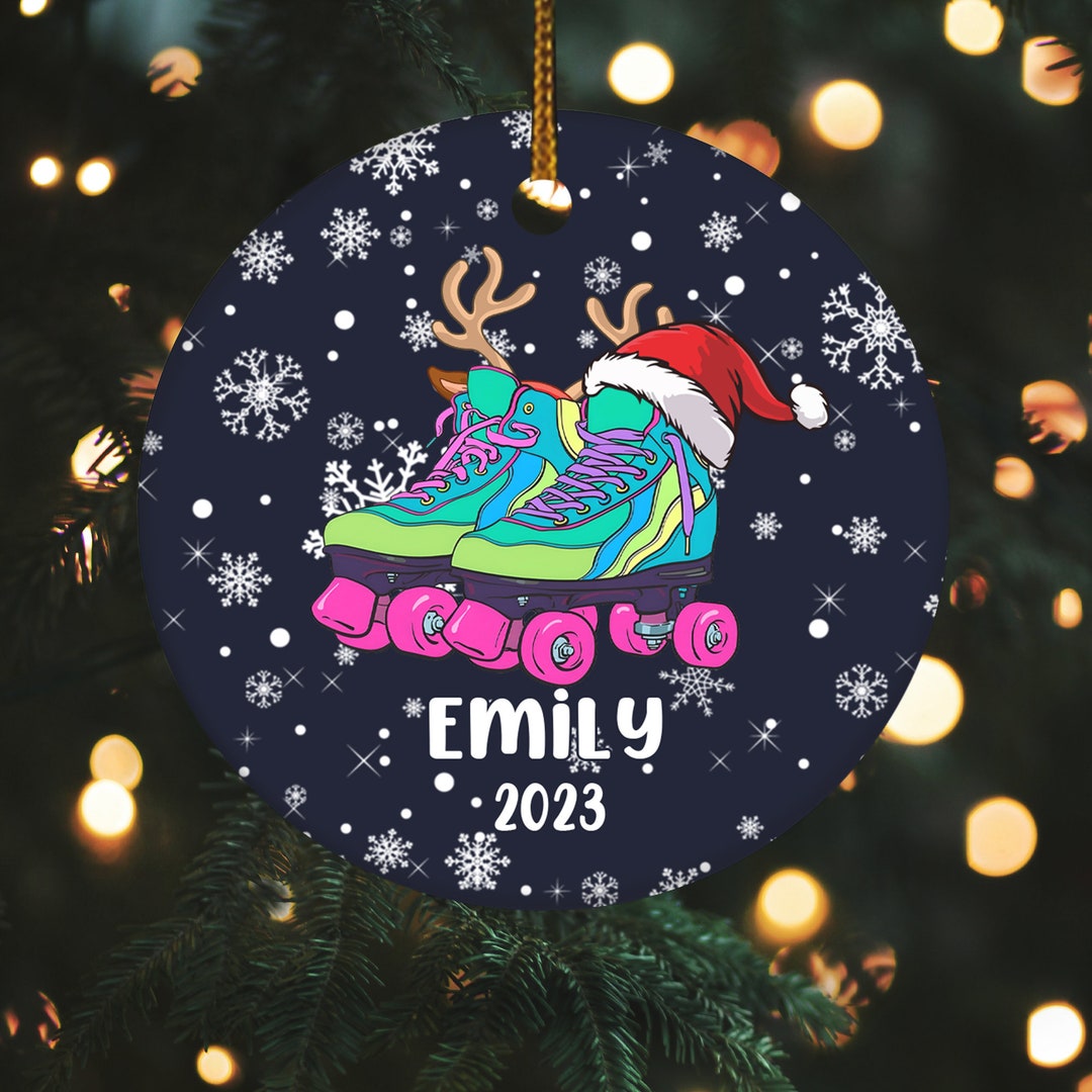 Roller Skate Christmas Ornament Personalized Roller Skating Etsy