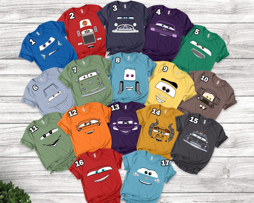 Disney Cars Halloween Costume Shirt/cars Group Shirt/lightning Etsy