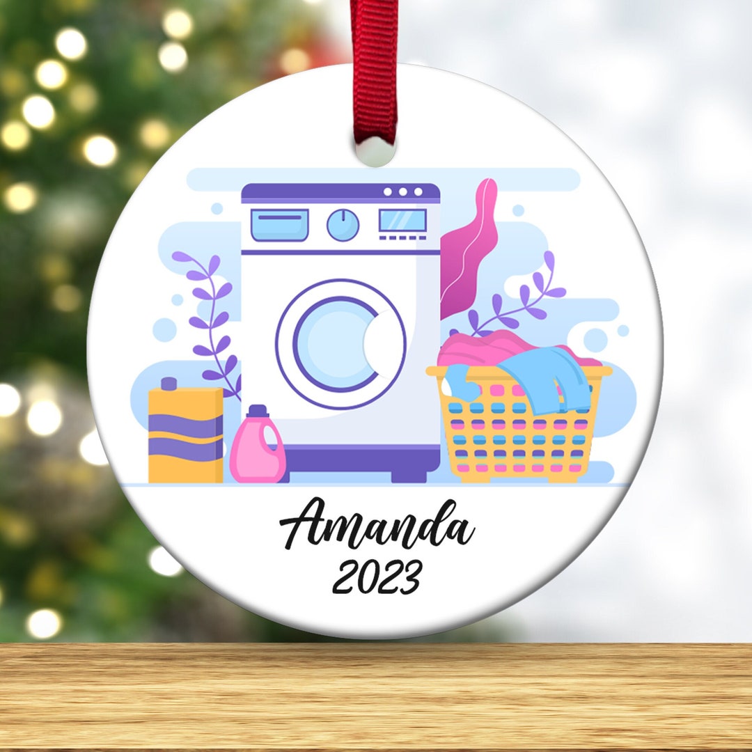 Personalized Laundromat Ornament Laundry Service Christmas Etsy